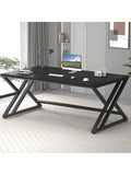Moderner Schreibtisch 180 x 80 cm in Schwarz fur Homeoffice