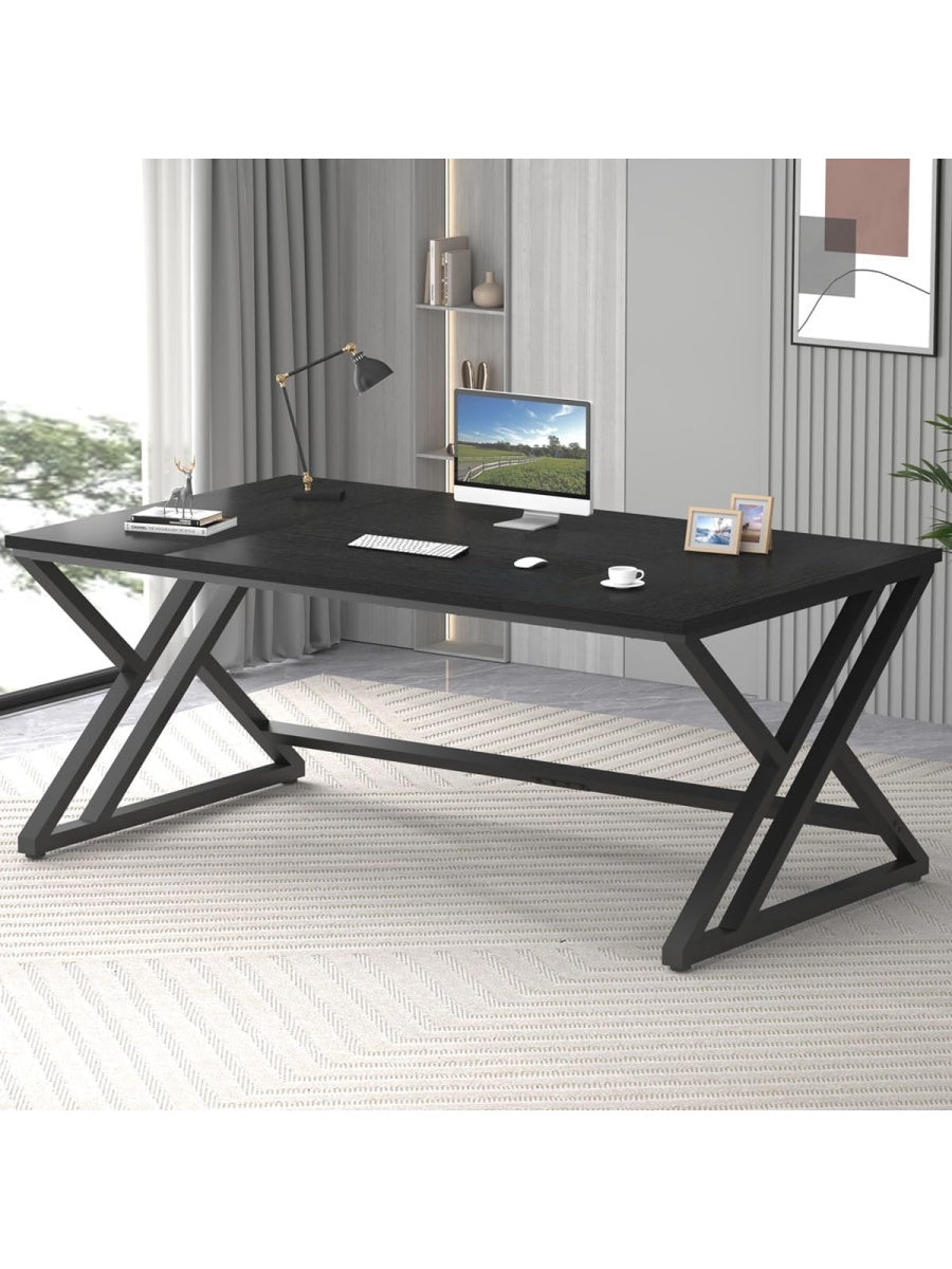 Moderner Schreibtisch 180 x 80 cm in Schwarz fur Homeoffice