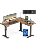 Elektrischer L Schreibtisch 140 x 160 cm mit Ladestation und Memory Funktion