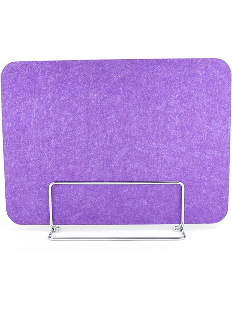 Schreibtisch Trennwand mit Sichtschutz und gerauschdammender Funktion 30 x 120 cm im Zweierset fur Buro und Homeoffice in Lila