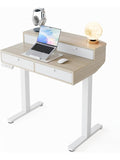 Hohenverstellbarer Schreibtisch 80 x 53 cm mit integrierten Schubladen fur Homeoffice und Buro