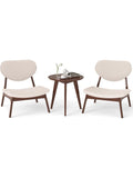 Loungesessel Set mit zwei Sesseln und Beistelltisch in Beige