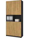 Buroschrank mit vier Turen Soft Close Funktion und grosszugigem Stauraum