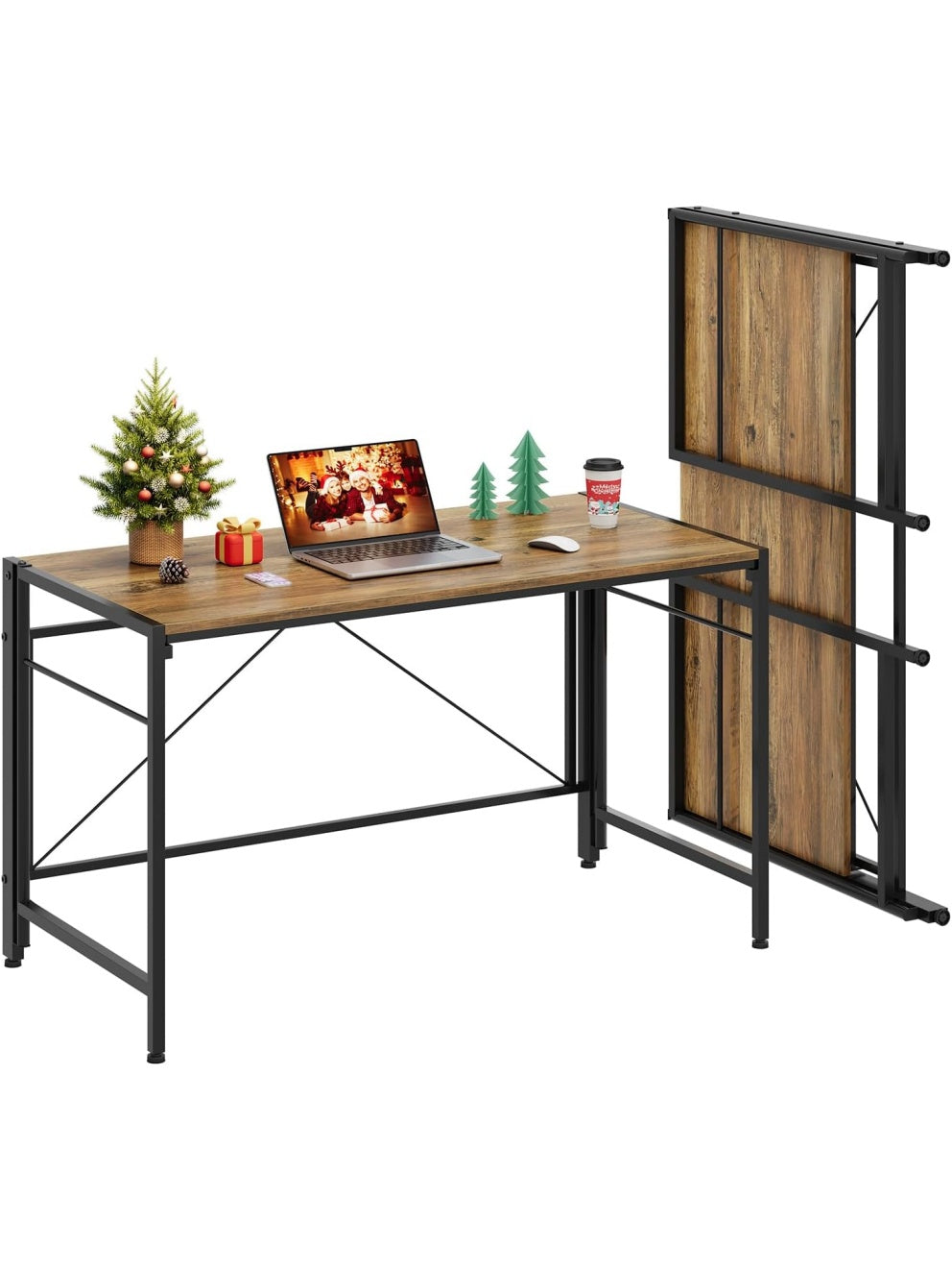 Klappbarer Computertisch 110 x 50 cm mit platzsparendem Design fur Homeoffice und Arbeitszimmer